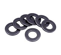 LJPshop-Flat Washer M6 M8 M10 M12 M14 M16 M18 M20 M22 M24 Carbon Steel Material Blackening Flat Gasket 2-50PCS Plain Flat Washer, Corrosion-resistant and smooth surface(M8-50 PCS)