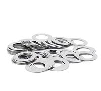LJPshop-Flat Washer Thickness 0.2mm Ultra Thin Gasket Washer Stainless Steel 304 M3 M4 M5 M6 M8 M10 M12 M14 M16 M18,100 Pcs, Corrosion-resistant and smooth surface(M25X35X0.2)