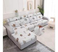 LJQAIZYL Sofa Cushion Covers Replacement Stretch Chair Couch Seat Cushion Slipcovers Printed Universal Sofa Seat Cover Washable Removal Sofa Seat Cushion Covers with Elastic Bottom,C-1-seater（50-65cm