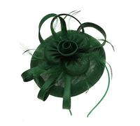 LJRPUPY Chic Derby Fascinators Hat Tea Party Headband Hat Church Party Headpiece Hat Kentucky Pillbox Hat for Women Green