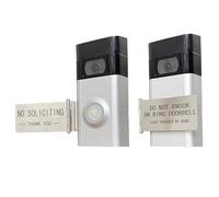 LJSCARE Front Door No Soliciting Sign & Do Not Knock Or Ring Doorbell Sign