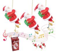 LJSCQF Santa Claus Musical Climbing Rope, 2026 New Electric Climbing Santa On Rope, Hanging Climbing Santa On Rope with Funny Musical, Novel Electric Climbing Santa for Christmas Tree Fireplace (3)