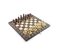 LJTHUU Chess Backgammon Checkers 3 in 1 Chess Game Chess Travel Chess Set Chess Piece Chessboard International Chess Pieces/44 * 44Cm