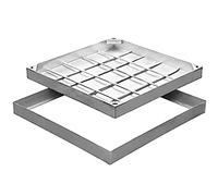 LJTHUU Inspection Chamber Cover and Frame Underground Drainage Stainless Steel Cover Channel Drain Grate Garage Sewer Drain Cover Manhole Drain Cover and Base