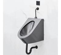 LJTHUU Universal Washout Urinal Bathroom Toilet, Men's Adult Urinal Troughs, Commercial Durable Urinal Stainless Steel Urinal, Modern Metal Creativity Urinal for Bar/Airport/Hot,Wall Drainage-Kit 2