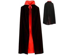 LJTXX Vampire Cape, Vampire Costumes, Costume Cape, Children's Costume, Cape Black Red Double-Sided for Halloween Costume Women Men 75 cm