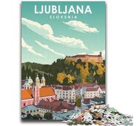 Ljubljana Slovenia Travel 1000 Piece Jigsaw Puzzles for Teenagers, Suitable for Ages 14 And Up Family Fun It Is Ideal As A Gift for The Whole Family 1000pcs(50x75cm)