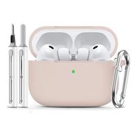 Ljusmicker for AirPods Pro 3 Case 2025 with Cleaner Kit,Soft Silicone Protective Cases for Apple AirPods Pro 3rd Generation Cover for Women Men,AirPod Pro 3 Cases Accessories with Keychain-Milk Tea