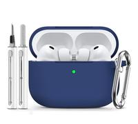 Ljusmicker for AirPods Pro 3 Case 2025 with Cleaner Kit,Soft Silicone Protective Cover for Apple AirPods Pro 3rd Generation Cases for Women Men,AirPod Pro 3 Case Accessories with Keychain-Deep Blue