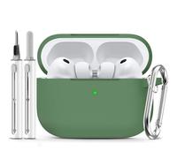 Ljusmicker for AirPods Pro 3 Case 2025 with Cleaner Kit,Soft Silicone Protective Cover for Apple AirPods Pro 3rd Generation Case for Women Men,AirPod Pro 3 Cases Accessories with Keychain-Sprout Green