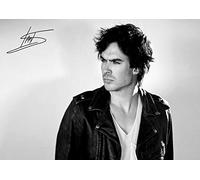 LJW Ian Somerhalder The Vampire Diaries Damon Salvatore Signed Poster A4