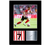 LJW Prints Football Player Chemsdine Talbi 2025-2026 Print Signed Autograph Photo Display Mount Poster for Sunderland Fans and Supporters