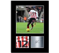 LJW Prints Football Player Eliezer Mayenda 2025-2026 Print Signed Autograph Photo Display Mount Poster for Sunderland Fans and Supporters