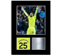 LJW Prints Football Player Gianluigi Donnarumma 2025-2026 Print Signed Autograph Photo Display Mount Poster for City Fans and Supporters