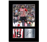 LJW Prints Football Player Omar Alderete 2025-2026 Print Signed Autograph Photo Display Mount Poster for Sunderland Fans and Supporters