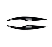 LJWAN 2 Pcs Car Headlight Eyebrow Covers for Ford Fiesta MK6 2008-2012, ABS Plastic Eyelids Stylish Headlight Trim Stickers Easy Install Exterior,Black