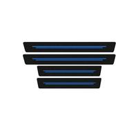 LJWAN 4 Pcs Car Door Sill Protector Strips for VW Tiguan 2017-2022, Carbon Fiber Anti-Scratch Welcome Pedal Protector Auto Accessories,A Blue