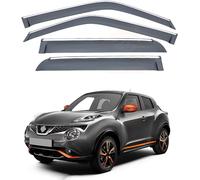 LJWAN 4 pcs side window rain guards for Nissan Juke MK1/F15 2010-2018, Front Rear Side Window Visor Rain, Door Windows Guard Cover