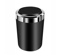 LJWAN Car Ashtray for Hyundai Tucson 2005-2009, Portable Ash Tray Flame Retardant Ashtrays Stainless Smokeless Lid Smell Proof Car Accessories,Black