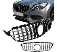 LJWAN Car Front Grill for Mercedes S205 W205 2014-2018 Front Bumper Grille Waterproof Decoration Accessories Car Bumper Grille Hood Mesh Front Grill