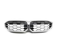 LJWAN Front Bumper Grille Mesh for BMW 3 Series 2023, Front Hood Bumper Grille Grill Front Kidney Double Slat Grill Grille Car Accessories