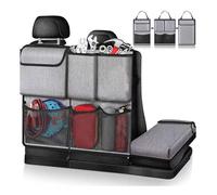 LJWAN Heavy Duty Car Boot Organiser for Jeep Avenger 2022-2024, Waterproof Tear-Resistant Storage Bag Section Foldable Trunk Organizer for Travel,Grey
