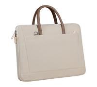 LJWDYS Laptop Shoulder Bag, Lightweight Computer Bag for Men and Women(Beige,13-13.3 inch)