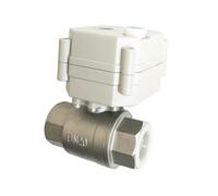 LJWWEI 1/2'' Electric Valve Dc/Ac9v-24v 3/7 Wires Motorized Npt/Bsp Thread Dn15 with Manual Override for Agua Brewing Plumbing