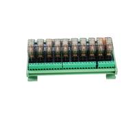 LJWWEI 10-Channel Transparent Single Open Relay Module QJ-10HDE-24V DC24V 16A Electromagnetic Relays for PLC