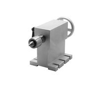 LJWWEI 100mm Rigid Rotary 4th A Axis Dividing Head with 22mm Though-Hole 3 4 Chuck Nema23 Motor Tailstock(K11-130)