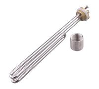 LJWWEI 1kw 2kw 3kw 4kw 5kw 1"BSP U Type AC Electrical Fold Back Heating Element 220V Brass Flange Immersion Water Heater