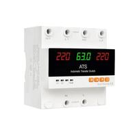 LJWWEI 63A 100A 220V ATS Adjustable Over Under Voltage Current Protector Dual Power Conversion Automatic Transfer Switch Monitor Relay