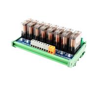 LJWWEI 8-Channel Transparent Single Open DC24V Relays Relay Module 16A Electromagnetic Relay for Machine