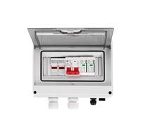 LJWWEI Solar photovoltaic PV DC Combiner Box Surge Lightnings Protection 1 input 1 out DC 600V Fuse MCB SPD HT Waterproof Box IP65