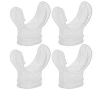 LjwZekyrnt 4pcs Transparent Silicone Bite Mouthpiece Non-Toxic Odourless for Professional Diving