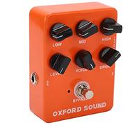 LjwZekyrnt Amplifier Simulator Pedal Orange Metal British Rock Pedals with 6 Knobs for Electric Guitars