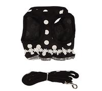 LjwZekyrnt Dog Harness Leash Cute Stylish Polka Dot Pet Vest Traction Rope Set for Walking Training Outdoor (M)