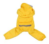 LjwZekyrnt Dog Raincoat Breathable Adjustable Hooded Dog Raincoat with Pocket and Reflective Strips for Pets Dogs (M)