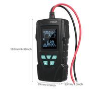LjwZekyrnt FY8912A Car Battery Tester 12V/24V, 50-1999 CCA Automotive Alternator Diagnostic Tool, Digital Auto Battery Analyzer, Resistance Voltage Discharging Analysis for Truck
