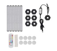 LjwZekyrnt LED Wall Light Line 16 Million RGB Colors Music Sync WiFi APP Voice Remote Control LED Wall Light Bar for Game Room Bedroom TV Computer Living Room