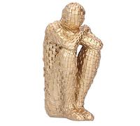 LjwZekyrnt Resin Abstract Thinker Figurines Statue Office Home Decoration Accessories Crafts (Gold)