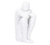 LjwZekyrnt Resin Abstract Thinker Figurines Statue Office Home Decoration Accessories Crafts (white)