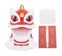 LjwZekyrnt Solar Wake Lion Ornament Automatic Nodding Bring Luck Fortune Waking Lion Decoration for Car Home Checkout Counter (Red)