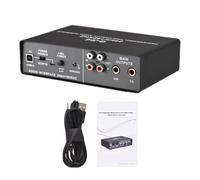LjwZekyrnt USB Audio Interface Recording Professional Sound Card 48V Phantom Power Loop Back USB External Sound Card Plug and Play 0 Latency Monitoring Music Concerts Recording Studios Black