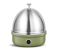 LJXiioo Stainless Steel Electric Egg Cooker with Auto Shut Off Up to 7 Eggs, Buzzer and Stainless Steel Tray for Soft, Medium, Hard Boiled, Poached, Custard,C