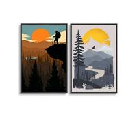 LJXOSKMK Spirited Away Poster (Set Of2) Unframed 12in x 18in(30x45cm) Classic Anime Poster Canvas Posters For Bedroom Aesthetic Wall Art Posters & Prints Style