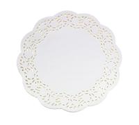 LJY 100 Pcs Round Paper Doilies White (13.5 in) - Lace Doyleys for Arts and Crafts, DIY Wedding Decor, Scrapbooking, Table Settings and Party Placemats