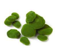 LJY 12 Pcs Artificial Moss Rocks (6 Sizes) - Decorative Green Foam Stones, Faux Moss Balls for Floral Arrangements, Potted Plants, Crafts, Glass Vases and Terrarium Decor
