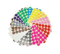 LJY 32 mm Sticky Small Round Self Adhesive Dot Marking Labels, 12 Colours