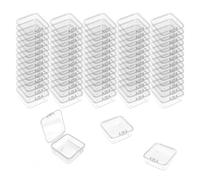 LJY 68-Pack Small Parts Organizer Box,1.8 x 1.8 x 0.8 in Plastic Storage Containers with Secure Latch,Nestable Grid Boxes for Jewelry,Beads,Crafts,Fishing Tackle,Hardware Accessories,Plastic Case